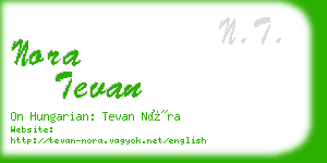 nora tevan business card